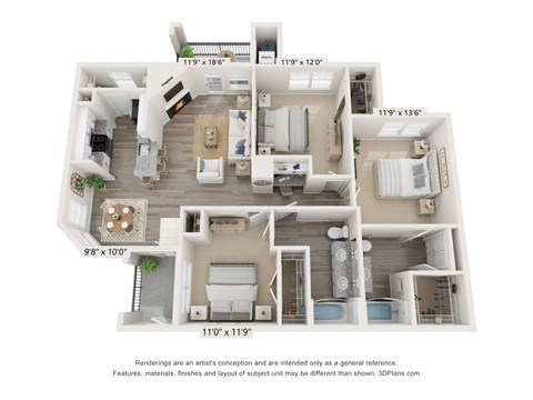 a floor plan of a 1 bedroom floor plan
